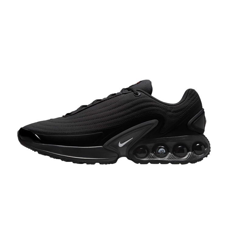 Nike Air Max Dn Winterized Anthracite Black zijaanzicht, zwart mesh met Air Max eenheid onder de hiel