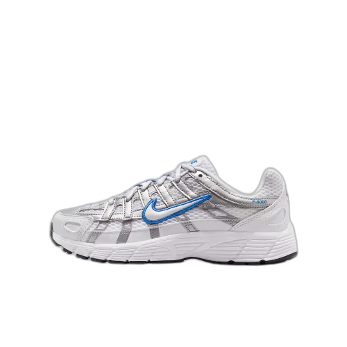 Nike P-6000 White Blue Crystal Metallic Silver (GS)