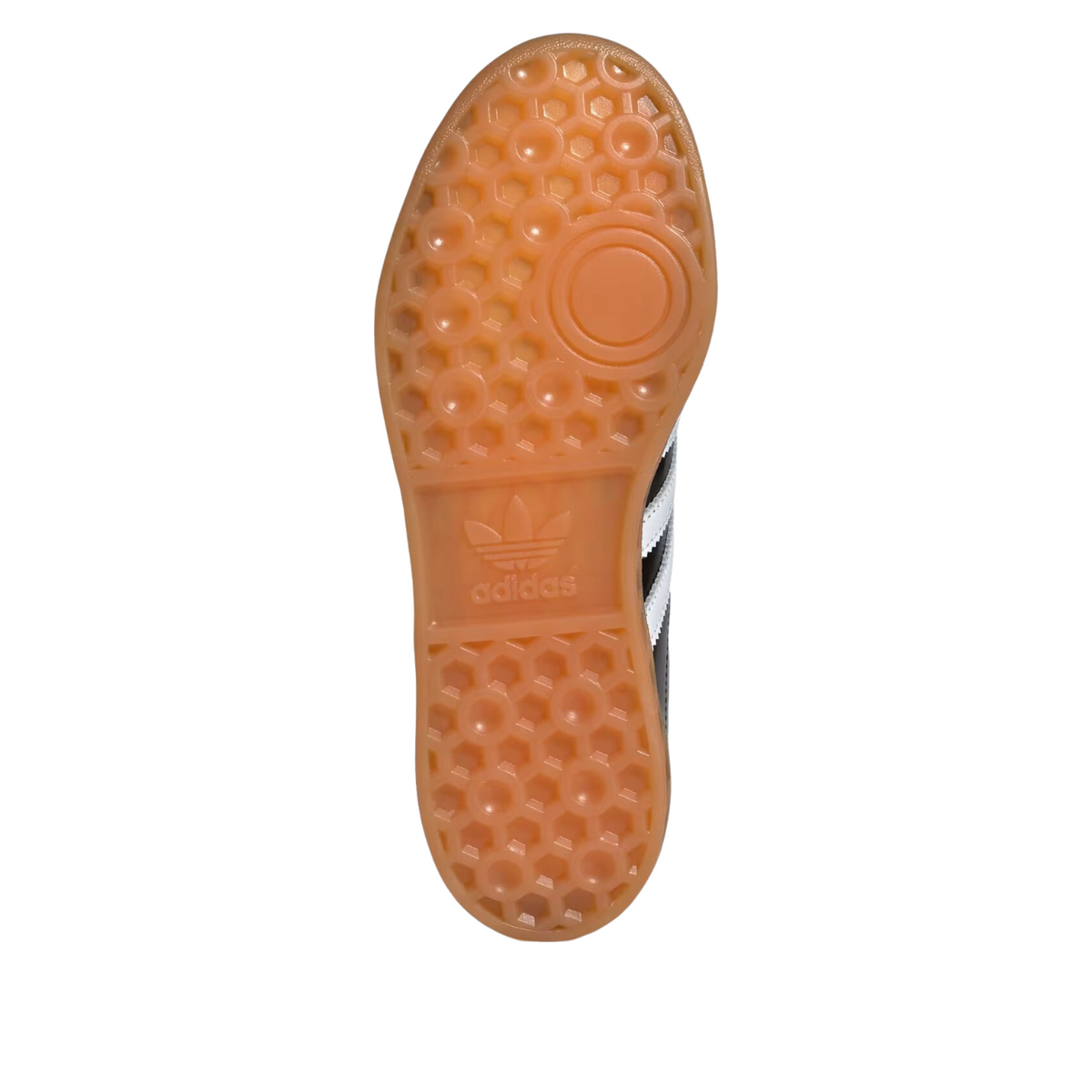 adidas Hamburg Black White Gum, zoolprofiel met gummering en noppen