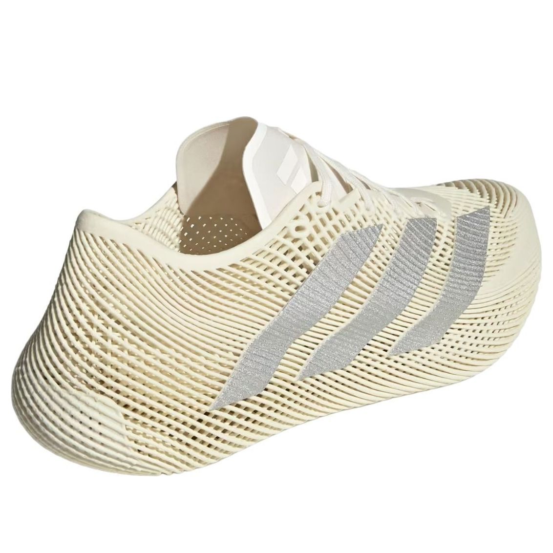 adidas Climacool 4D Laced Off White Silver Metallic, achteraanzicht met geribbeld design en ventilatieopeningen