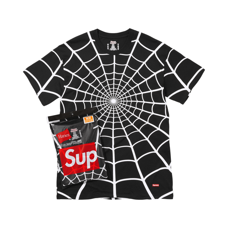 Supreme x Hanes Spider-Man Tagless Tees (2 Pack) 'Black'