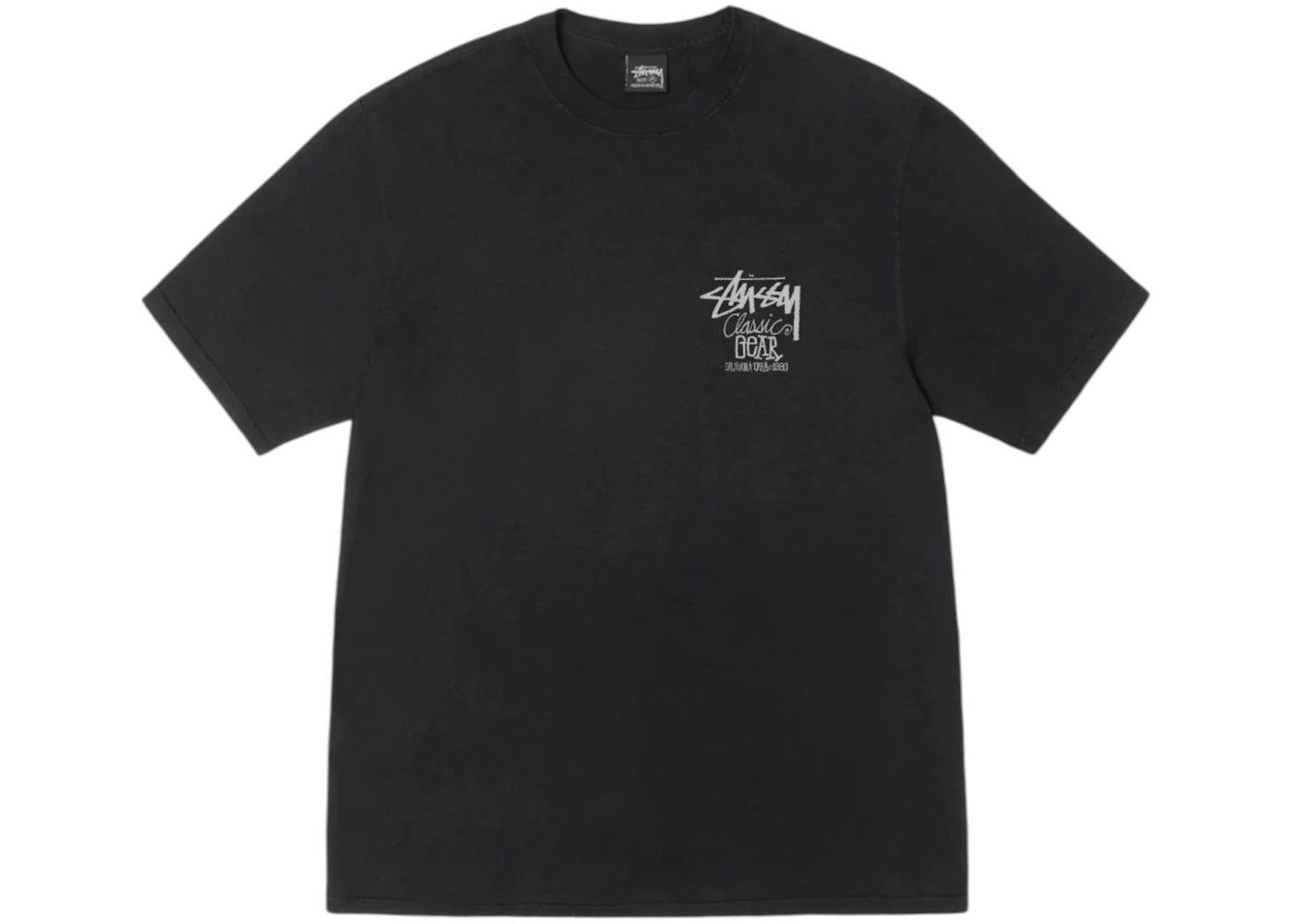 Stussy Classic Gear Pig. Dyed Tee Black