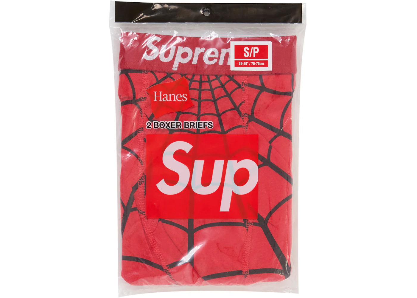 Supreme Hanes Spider-Man Boxer Briefs (2 Pack) Red