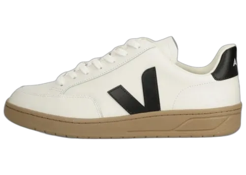 Veja V-12 Leather Extra White Black Dune