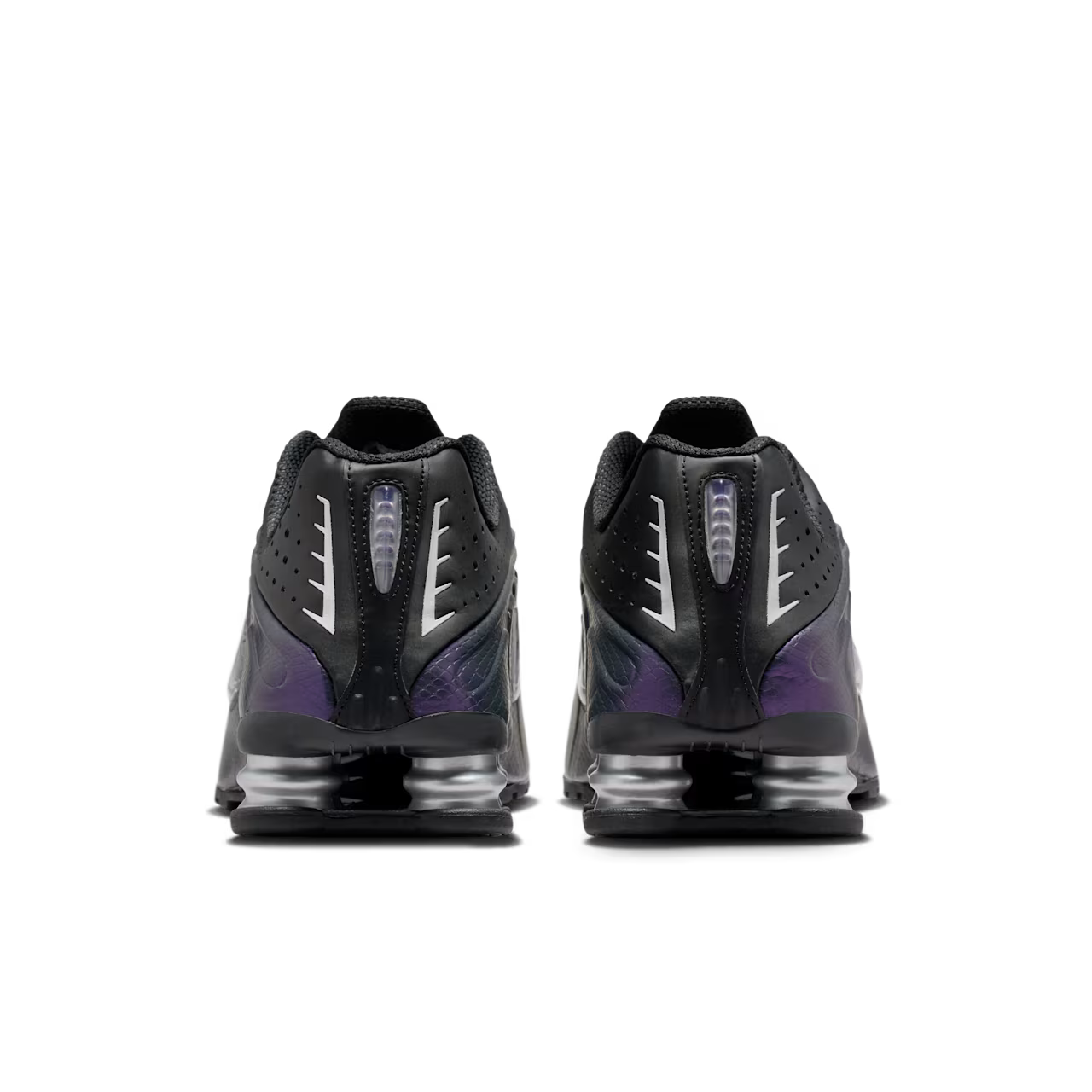 Nike Shox R4 Black Metallic Silver Purple Dynasty