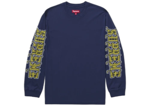 Supreme Intarsia Sleeve L/S Top (FW25) Navy