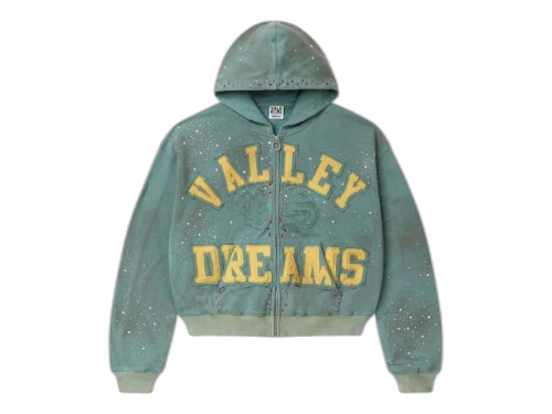 Vale Forever Bank Zip Up Hoodie Dark Mint