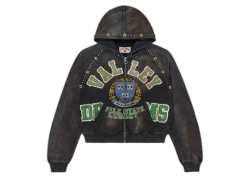Vale Forever Gem Zip Up Hoodie Black