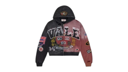 Vale Forever Two Face Zip Up Hoodie Red/Black